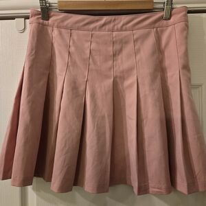 Dizzy Blush Pink Pleated Circle Skater Skirt